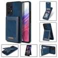 thumbnail image 1 of Back Wallet Case for Samsung Galaxy A13, RFID Blocking Card Slots Holder Premium PU Leather Protective Cover with Kickstand Magnetic Closure Shockproof Anti-Fingerprint Dustproof Case,Blue, 1 of 5