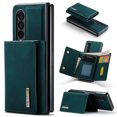 thumbnail image 1 of Back Wallet Case for Samsung Galaxy Z Fold 4, Detachable Card Slots Holder Kickstand Magnetic Closure Cover with Premium PU Leather Soft Silicone Shockproof Drop Resistant Protective Case,Green, 1 of 11