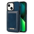 thumbnail image 1 of Back Wallet Case for iPhone 14 Plus, RFID Blocking Card Slots Holder Premium PU Leather Protective Cover with Kickstand Magnetic Closure Shockproof Anti-Fingerprint Dustproof Case,Blue, 1 of 6