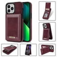 thumbnail image 1 of Back Wallet Case for iPhone 14 Pro, RFID Blocking Card Slots Holder Premium PU Leather Protective Cover with Kickstand Magnetic Closure Shockproof Anti-Fingerprint Dustproof Case, Winered, 1 of 8