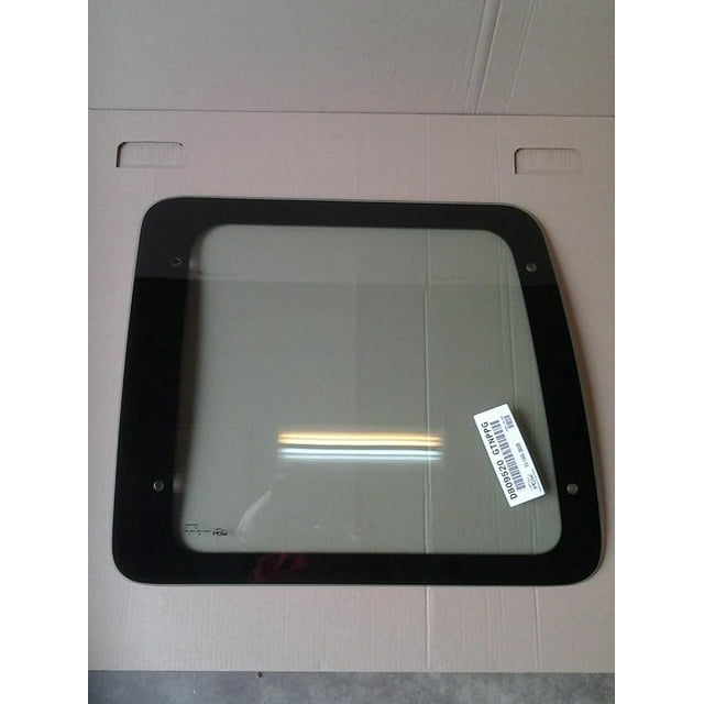 Back Window Back Glass Stationary Passenger Side Rear Right 4 Holes Compatible with Ford Econoline Van 1998-2016 Models