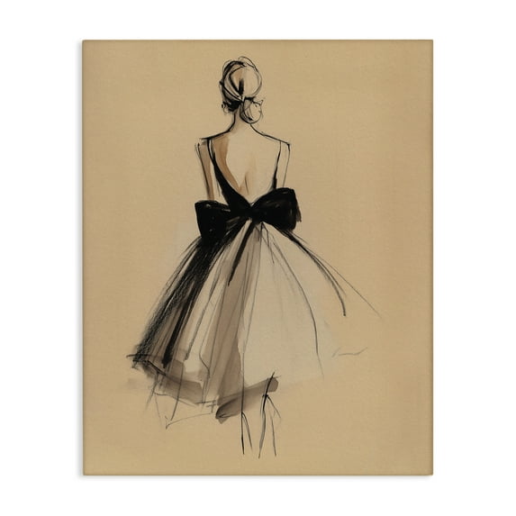 Stupell Industries Back With A Bow Dress Canvas Wall Art, design by Svetlana Aleynikova, 30 x 24