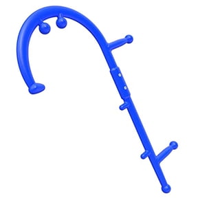 Back and Neck Massager,for Trigger Point Fibromyalgia Pain Relief and Self Massage Hook Cane Therapy(Blue)