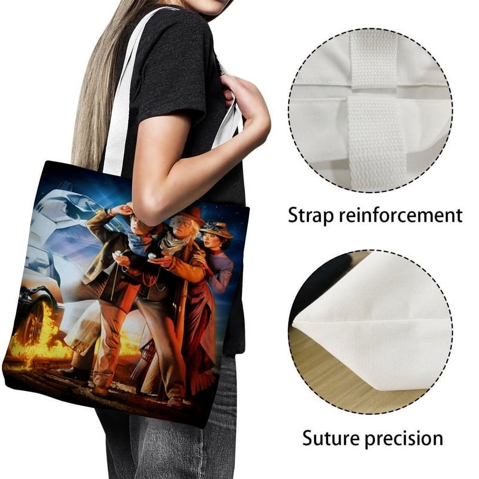 Back to the future canvas Tote Bag for Women Aesthetic Cute Cat ...