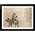 thumbnail image 1 of Back home after a night of drunkenness 38x28 Large Black Wood Framed Print Art by Shitao, 1 of 2