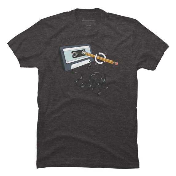 Back in the Day Mens Charcoal Heather Gray Graphic Tee - Design By Humans 5XL