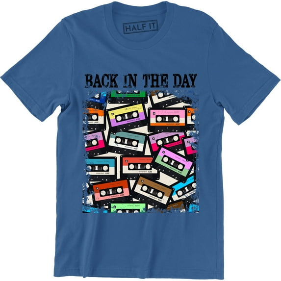 Back in the Day Old School Skool Mixtape Mix Cassette Tape Retro T-Shirt