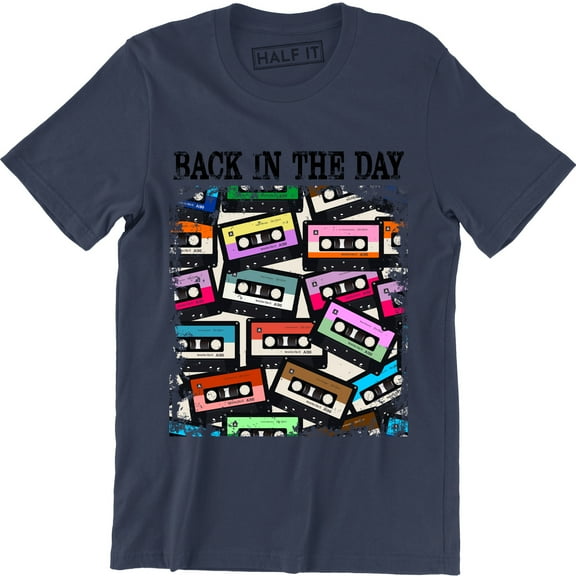 Back in the Day Old School Skool Mixtape Mix Cassette Tape Retro T-Shirt