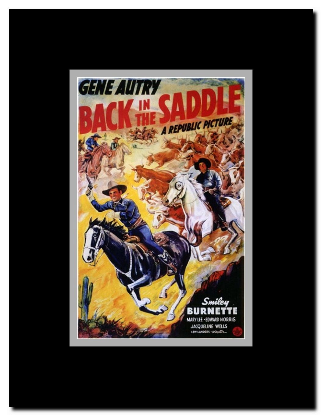 Back in the Saddle Framed Movie Poster