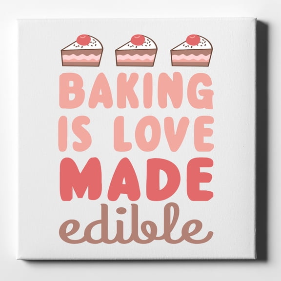 Back is Love Made Edible - 10" x 10" - Decorative Canvas Wall Art - White Edge - 5/8" Gallery Wrapped