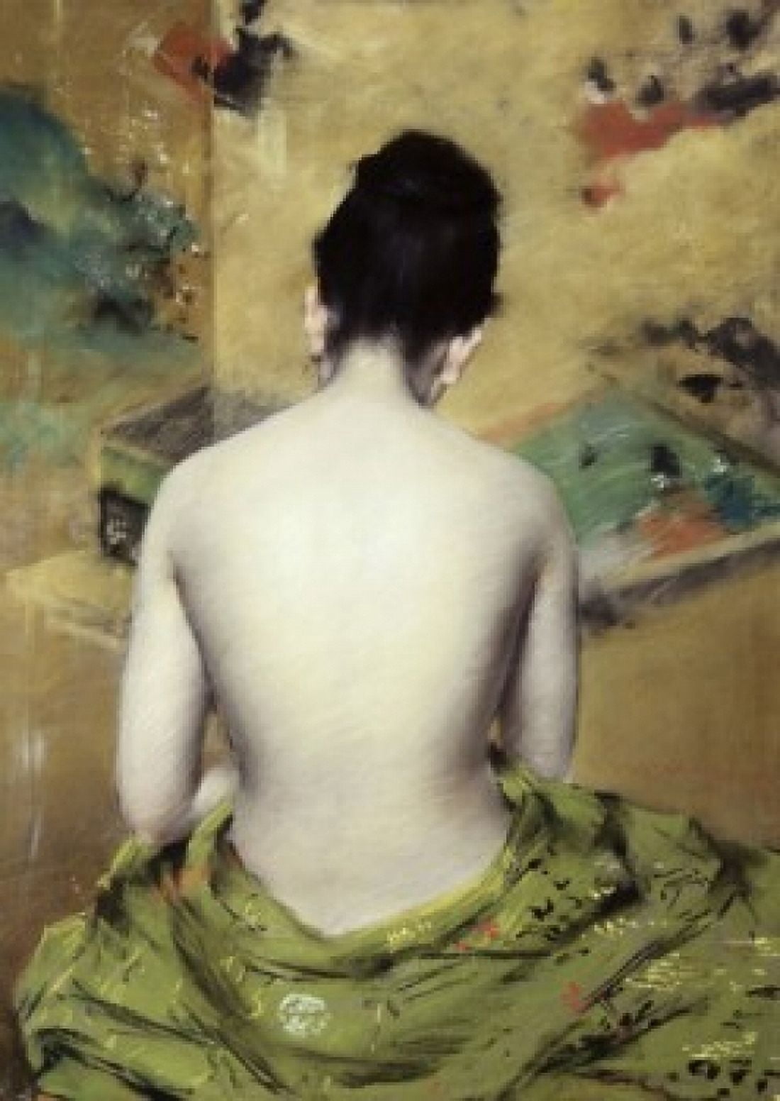 Back of Nude William Merritt Chase (1849-1916American) Pastel The White House Washington DC Canvas Art - William Merritt Chase (24 x 36)