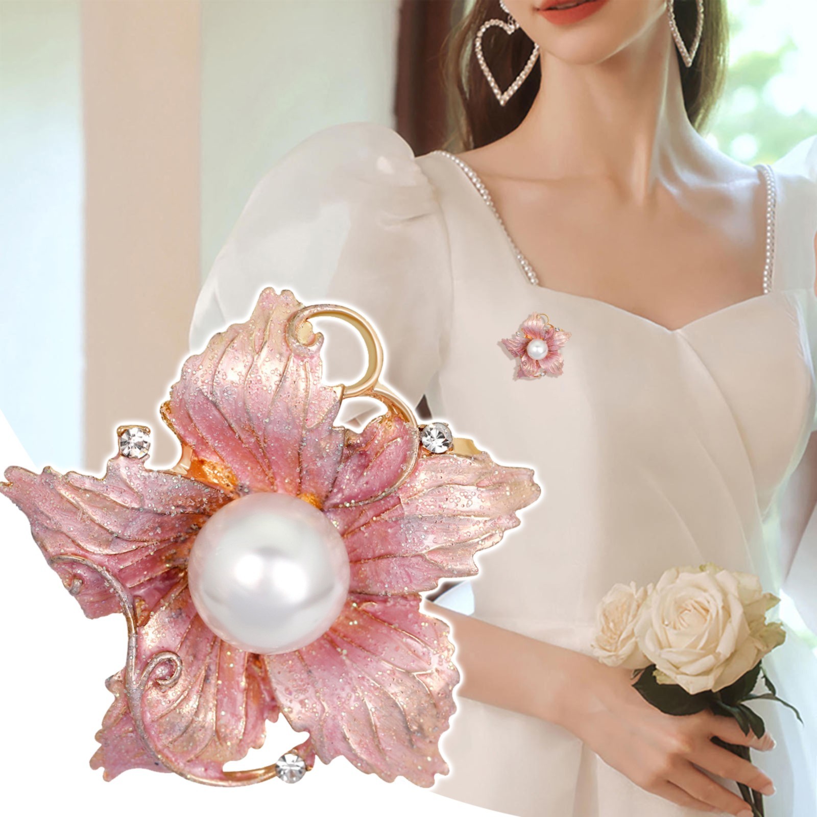 Back of Pearl Shawl for Women Valentines Brooch Turtle Brooch Mum