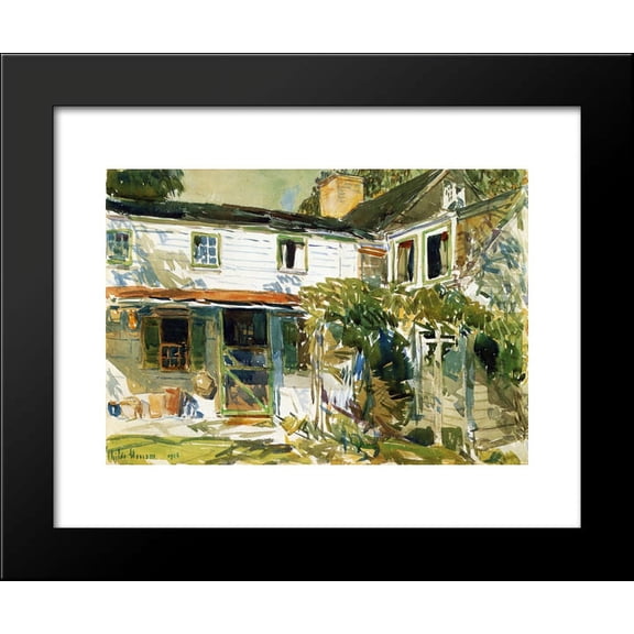 Back of the Old House 20x24 Framed Art Print by Childe Hassam