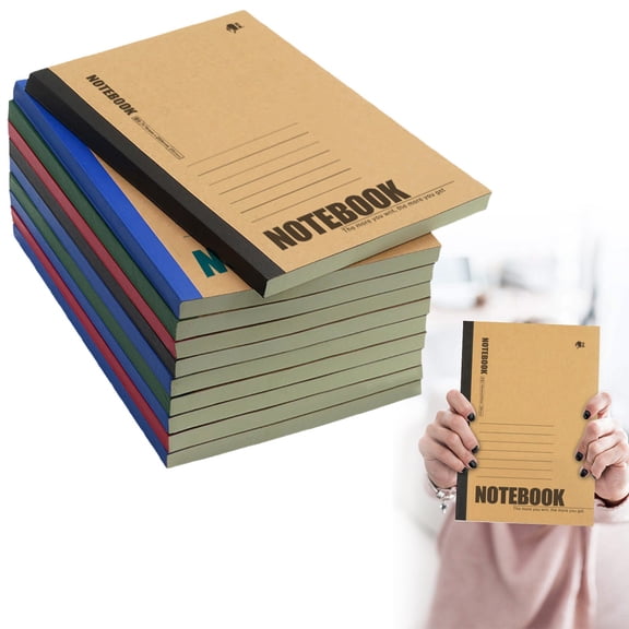Back to schol season 2026!Hilingoto A5 Journal Notebook, 160 Pages College Ruled Lined Book with Rainbow Spine, Small Composition Notebook for Home, Schol, Office, Brown Cover