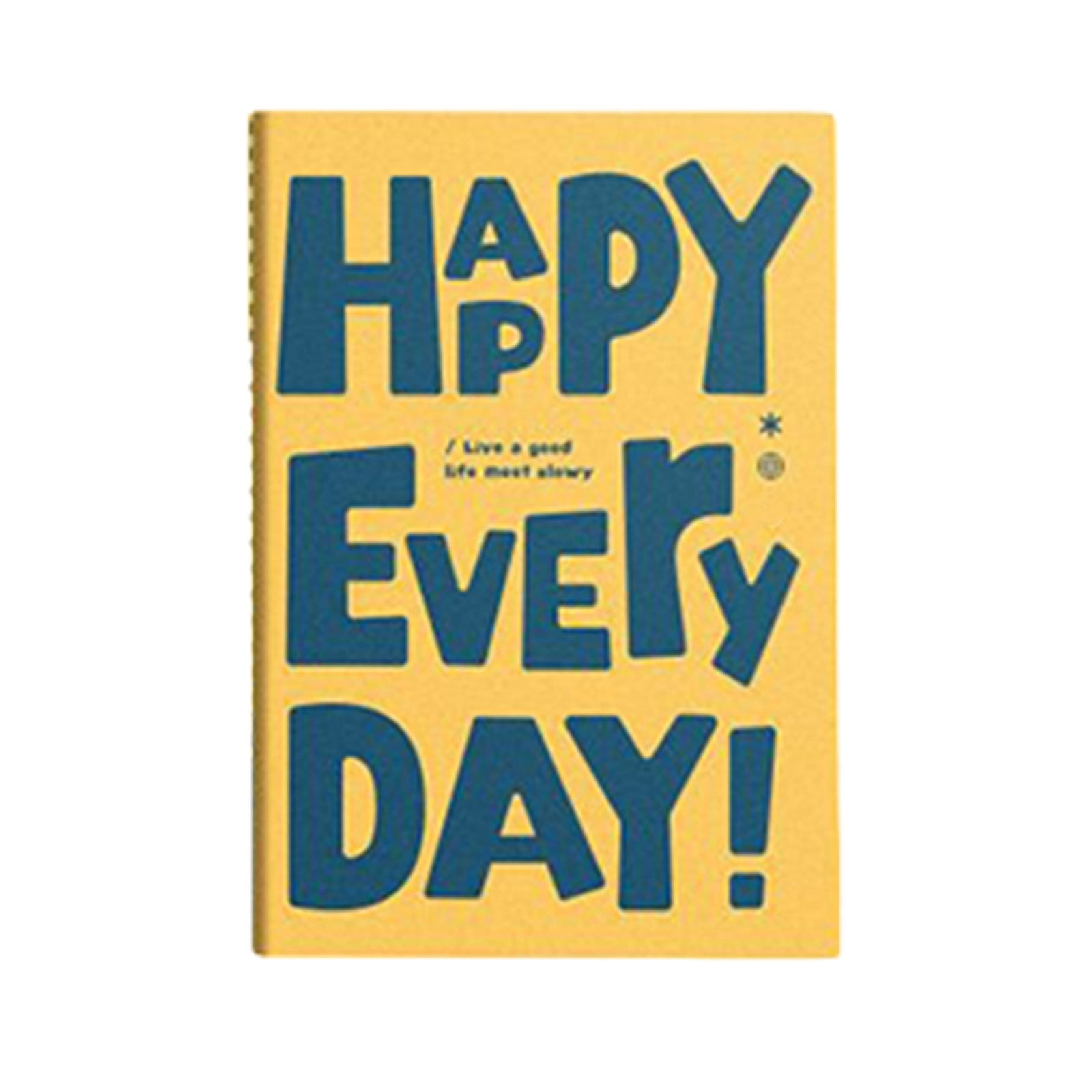 Back to school HAPPY EVERY DAY!Notebook Journals for Students And Writing Diary Subject Notebooks Planner with Thick Paper 8x5.5 Inch A5 Size Travel Journal Set