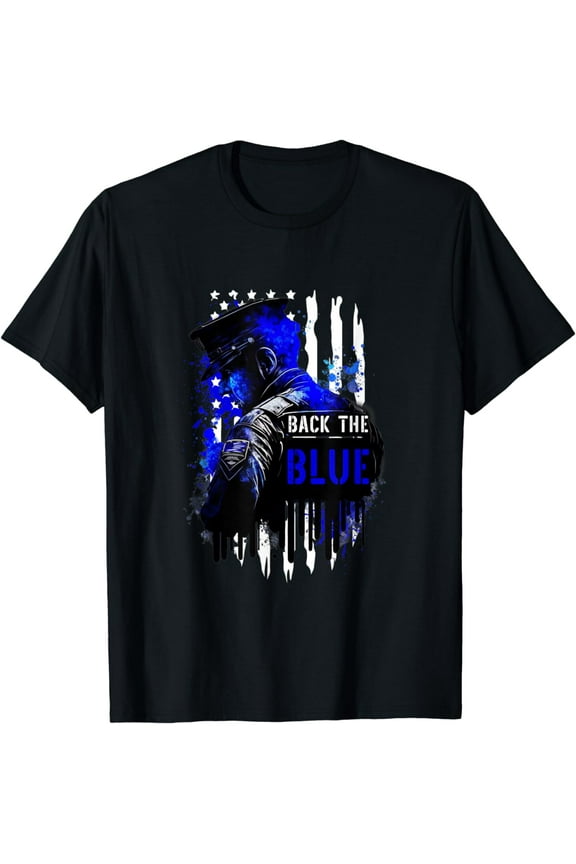 Back the Blue Pro Police for Law Enforcement Support T-Shirt