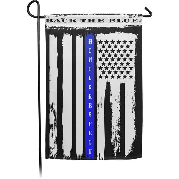 Back the blue Police Gift garden flag 12x18 inch