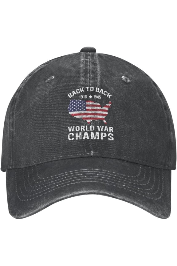 Back to Back Undefeate World Wars Champs Hat for Men Baseball Hats Graphic Caps