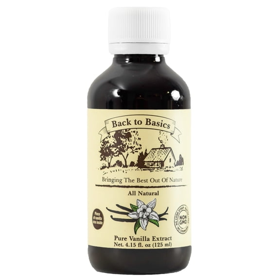 Back to Basics All Natural - Pure Vanilla Extract 4.15oz (125ml) Mexican Vanilla