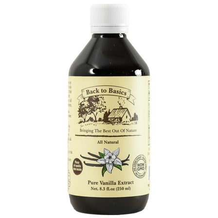 Back to Basics Pure Mexican Vanilla Extract, 8 oz, New