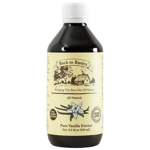 Back to Basics Pure Mexican Vanilla Extract, 8 oz, New