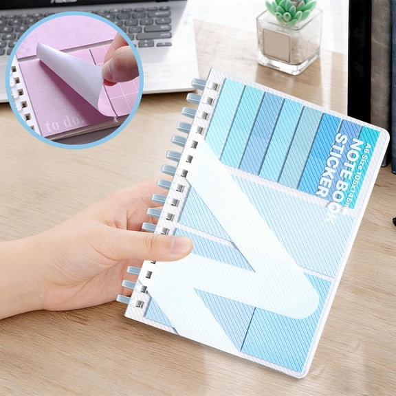 Back-to-Campus Loose-Leaf Sticky Note Combo Pad, Flexible Note and Memo Combination, A Universal Organization Tool for Youngsters and Office Workers!