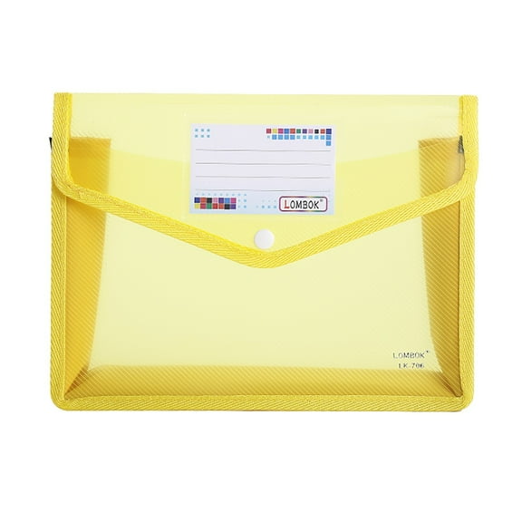 Back to College Yxwen Folder File with Snap Document Wallet Expanding File Button Folder Office & Stationery Yellow