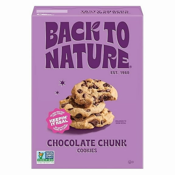 Back to Nature - Chocolate Chunk Cookies - Made With Seriously Tasty Real Ingredients like Wheat Flour - Non-GMO - 7.5 Ounce( Pack of 3 )