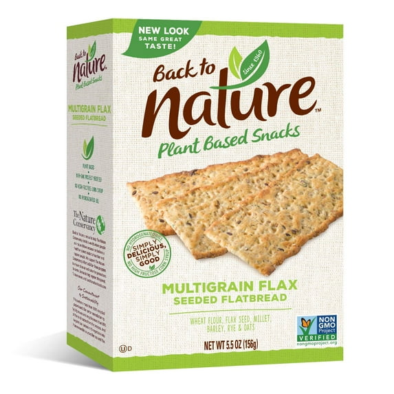 Back to Nature Crackers, Non-GMO Multigrain Flax Seed, 5.5 Ounce