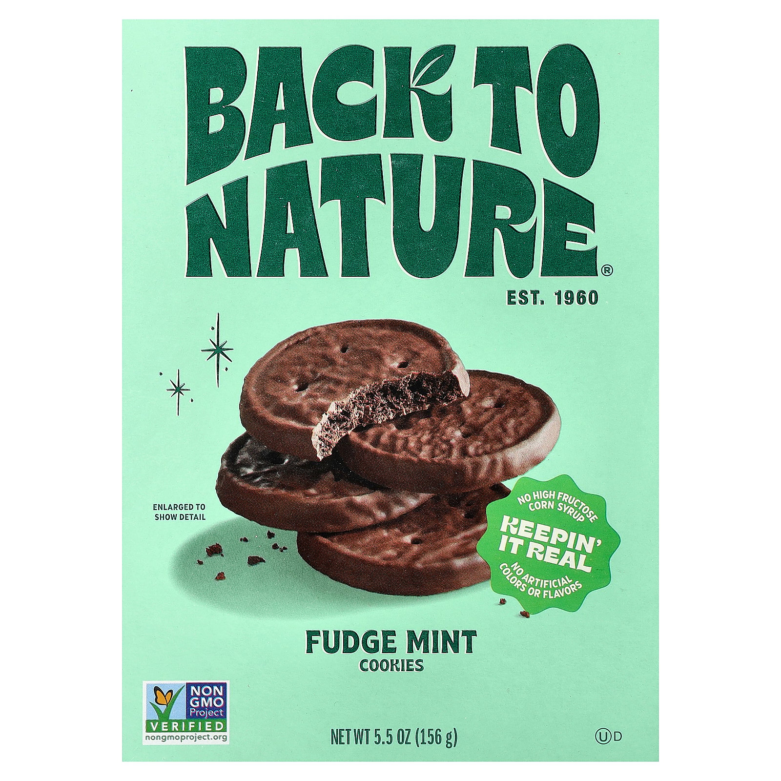 Back to Nature Cookies, Fudge Mint, 5.5 oz (156 g)