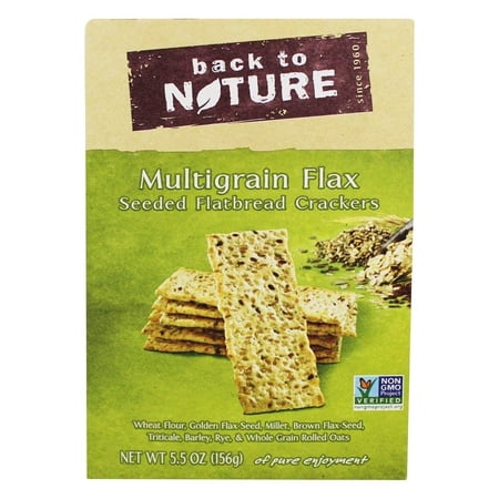 Back to Nature Multigrain Flax Seeded Flatbread Crackers, Non-GMO Project Verified, Kosher, 5.5 OZ