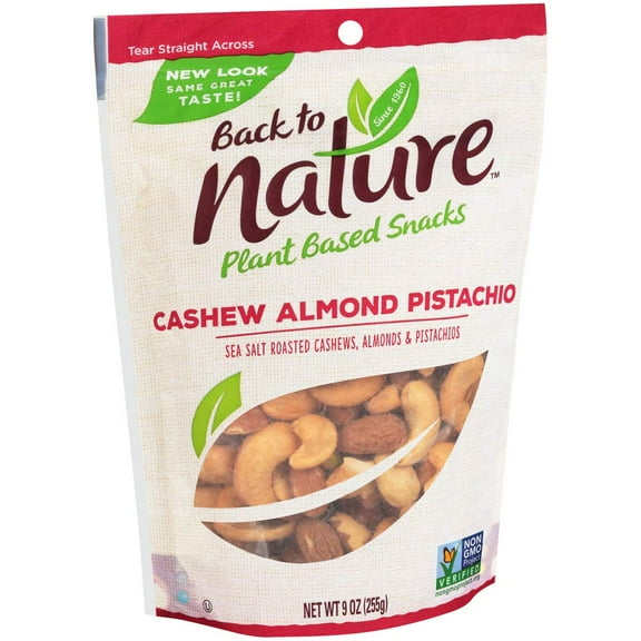 (9 Pack) Back To Nature Cashew Almond Pistachio Mix, 9 Oz