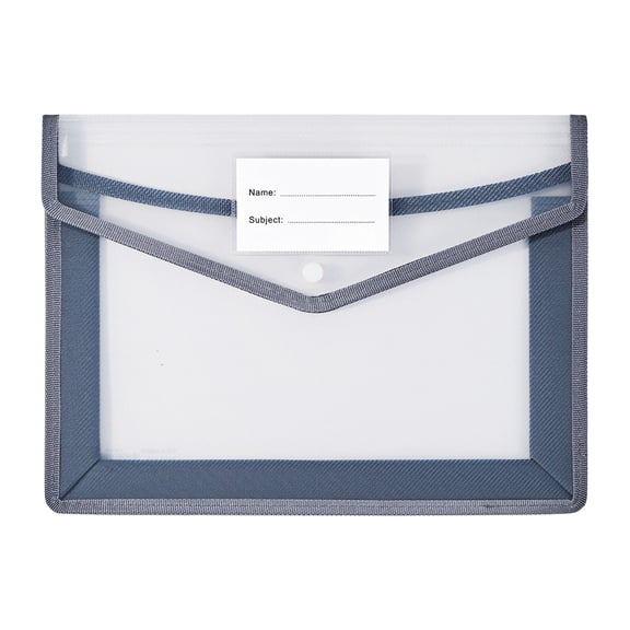 Back to School File Organizer, QIDESHIP Document Folder, Plastic Expandable File Folder Transparent Document Holder for Bills Receipts Paper