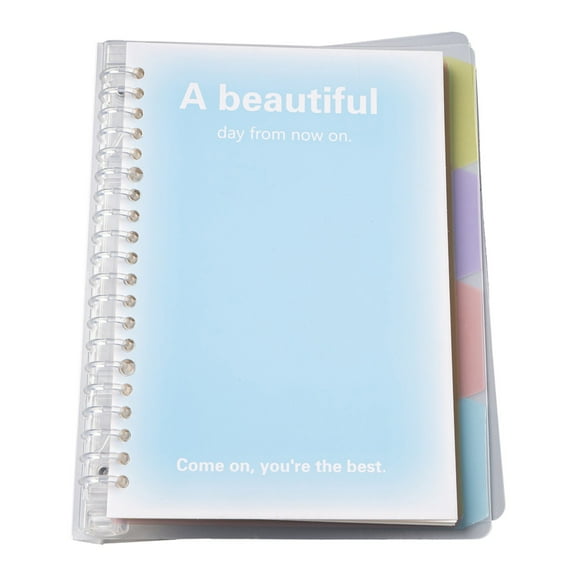 Back to Schol! Ngheia Loose-Leaf Notebook A, Notebooks A5 Notebook Cute Notebook Plastic 60 Pages Journals for Study and Notes
