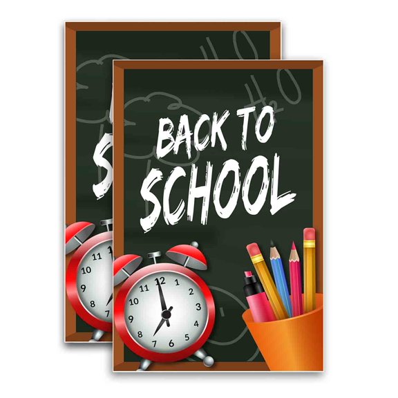 Back to School (24" X 36") Vinyl Decal Only (Pack of 2) |Sign|Sticker|Poster