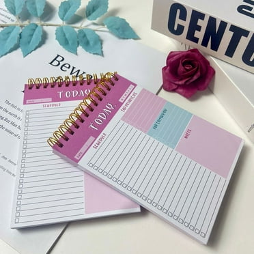 Back to School ABPWLY English Note Book Double Line Circle English Notes Notebook Planning Diary Book Student Memo Weekly Plan Book School Supplies