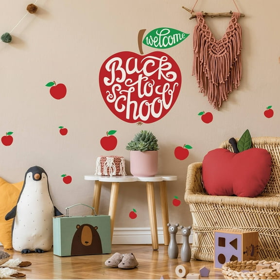 Back to School Apple Wall Decals