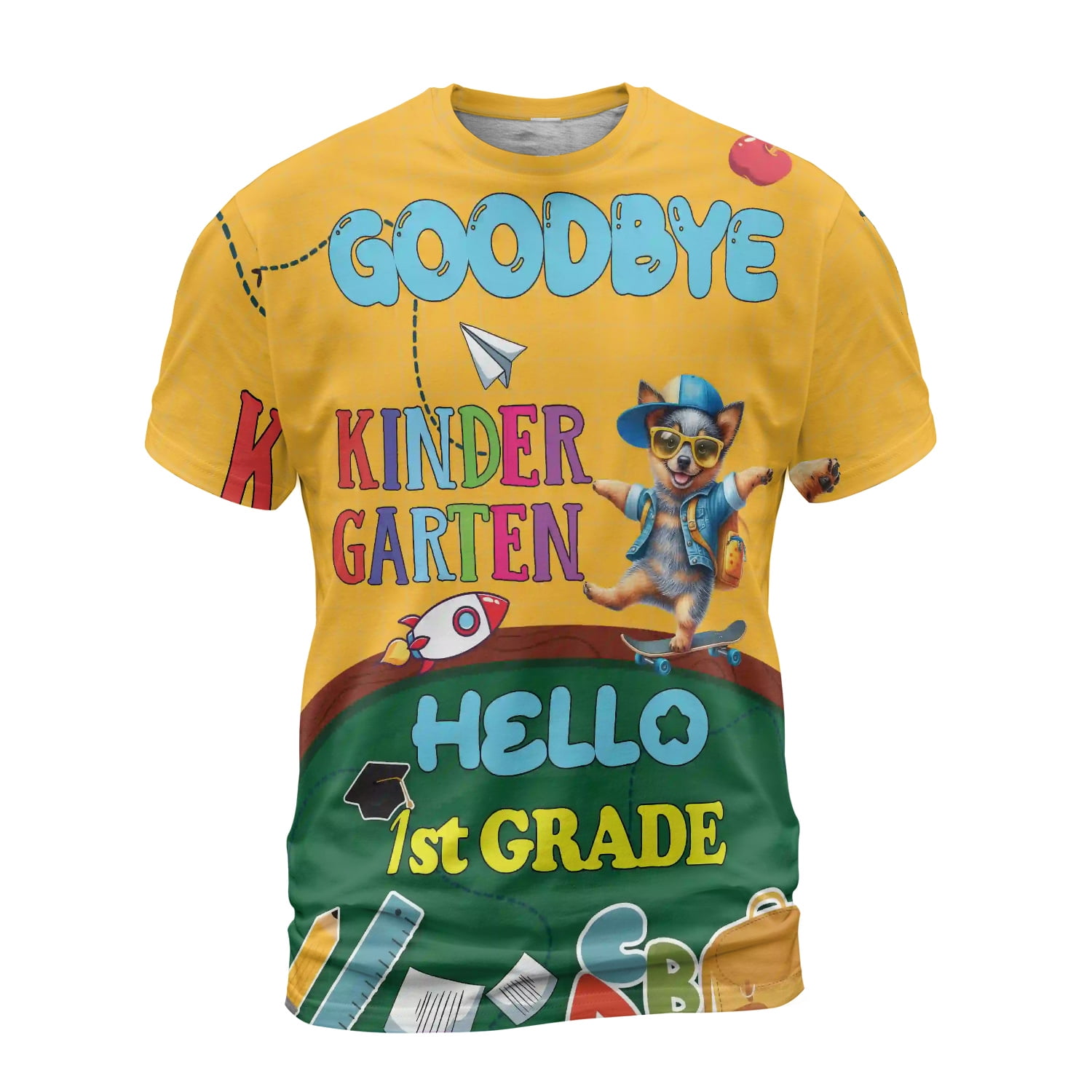 Back to School Australian Cattle Dog Goodbye Kindergarten Hello 1st Back to School Australian Cattle Dog Goodbye Kindergarten Hello 1st