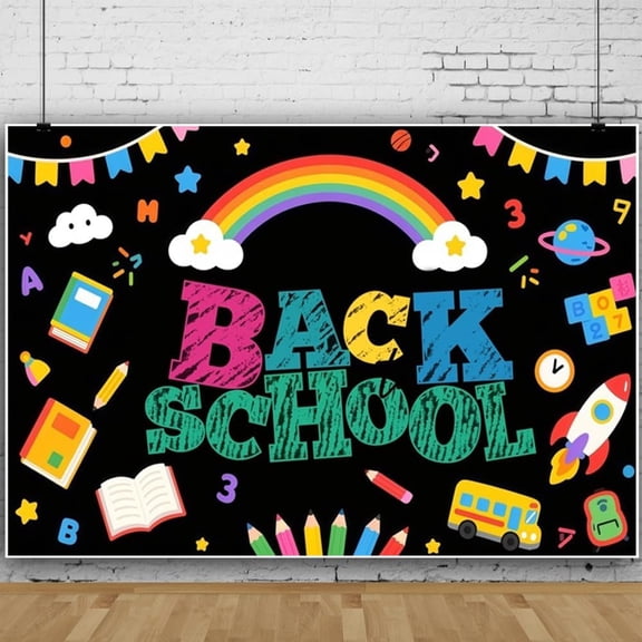 Back to School Backdrop Photography Background 7x5ft Back to School Photo Backdrop Preschool Backdrops for Classroom Party Decor Banner Vinyl