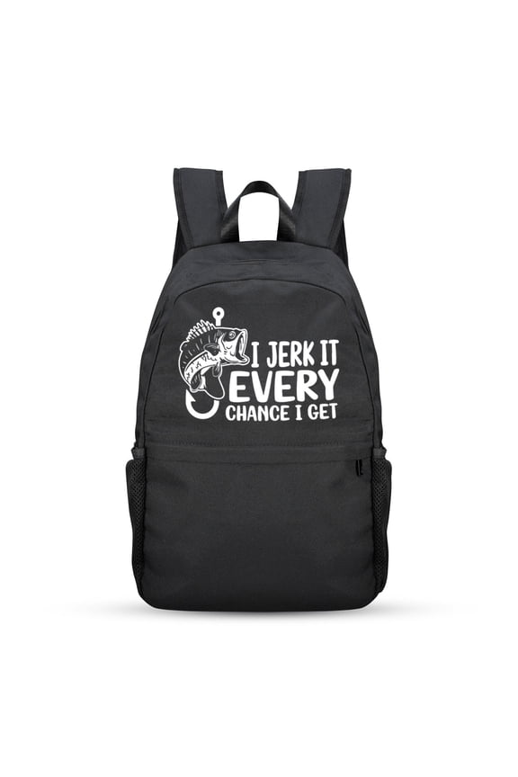 Back to School Backpack for, Teens, College, Office - Laptop Compartment - Fishing Fan Casual Backpack
