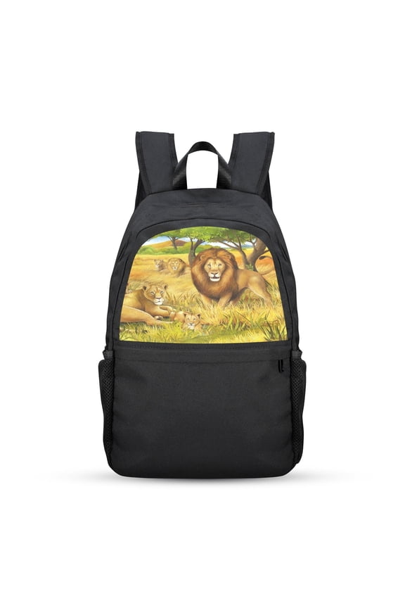 Back to School Backpack for, Teens, College, Office - Laptop Compartment - Lion Pride Casual Backpack
