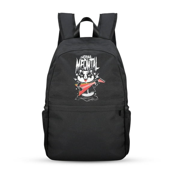 Back to School Backpack for, Teens, College, Office - Laptop Compartment - Metal V Casual Backpack