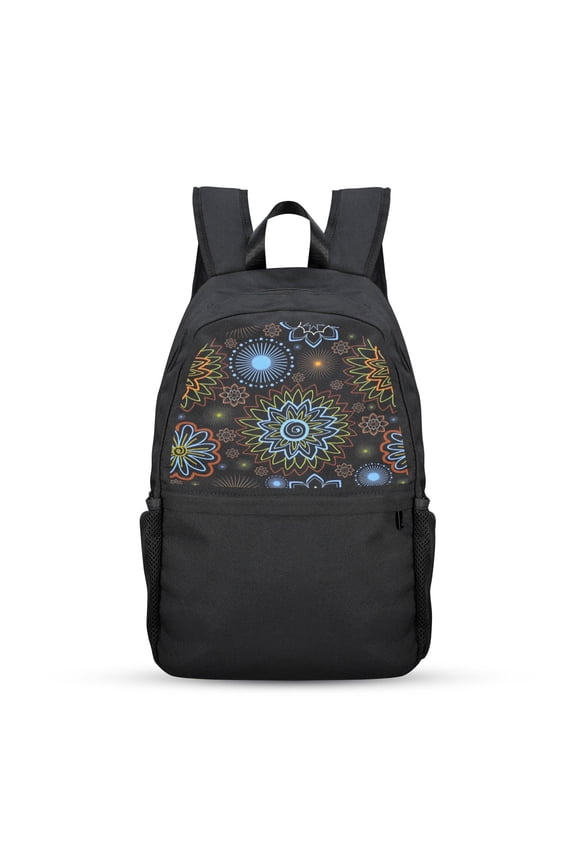 Back to School Backpack for, Teens, College, Office - Laptop Compartment - Neon Floral Casual Backpack
