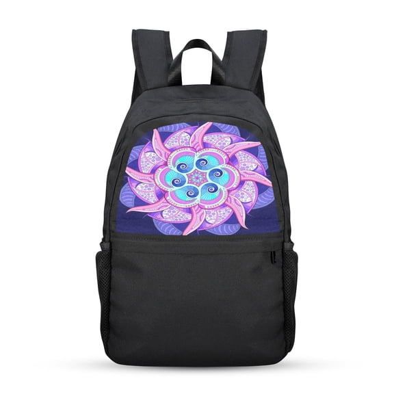 Back to School Backpack for, Teens, College, Office - Laptop Compartment - Pastel Fractal Casual Backpack