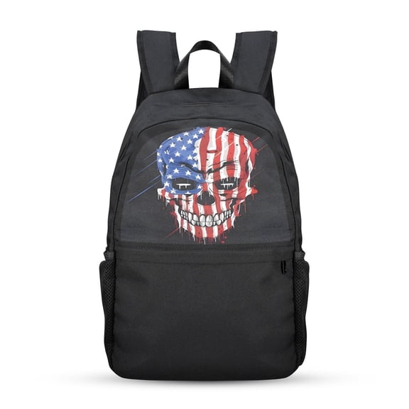 Back to School Backpack for, Teens, College, Office - Laptop Compartment - Patriotic Casual Backpack
