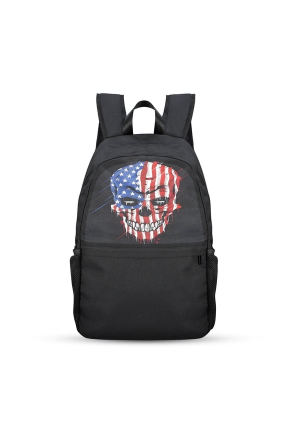 Back to School Backpack for, Teens, College, Office - Laptop Compartment - Patriotic Casual Backpack