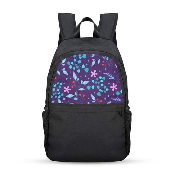 Back to School Backpack for, Teens, College, Office - Laptop Compartment - Purple Stars Casual Backpack