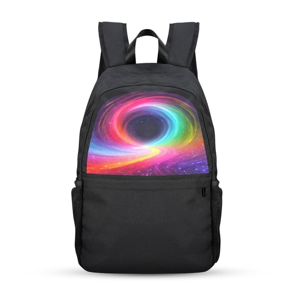 Back to School Backpack for, Teens, College, Office - Laptop Compartment - Rainbow Aura Casual Backpack