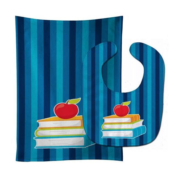 Back to School Books Baby Bib & Burp Cloth