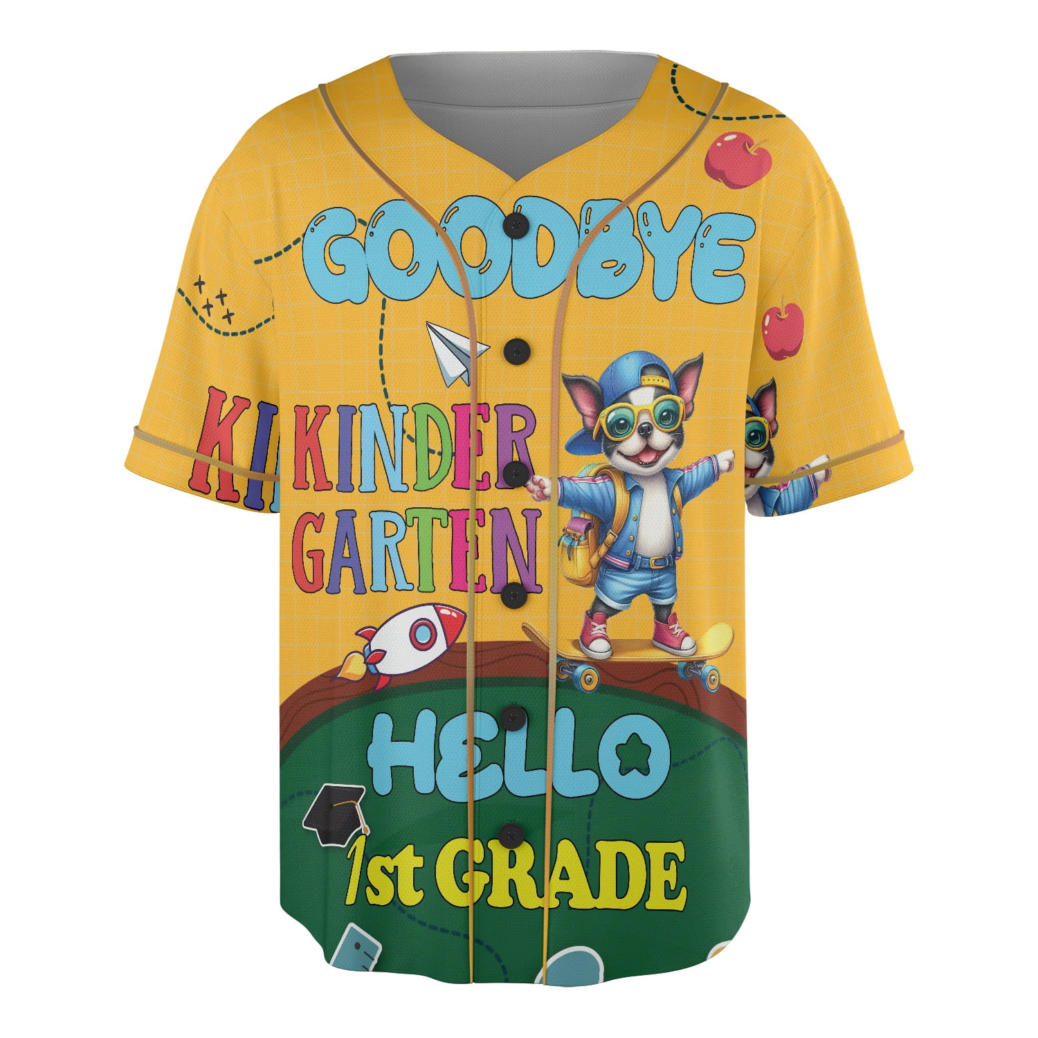 Back to School Boston Terrier Goodbye Kindergarten Hello 1st Grade All ...